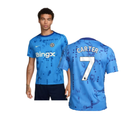 2024-2025 Chelsea Academy Pro Pre-Match Shirt (Blue) (Carter 7)