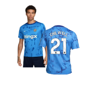 2024-2025 Chelsea Academy Pro Pre-Match Shirt (Blue) (Chilwell 21)