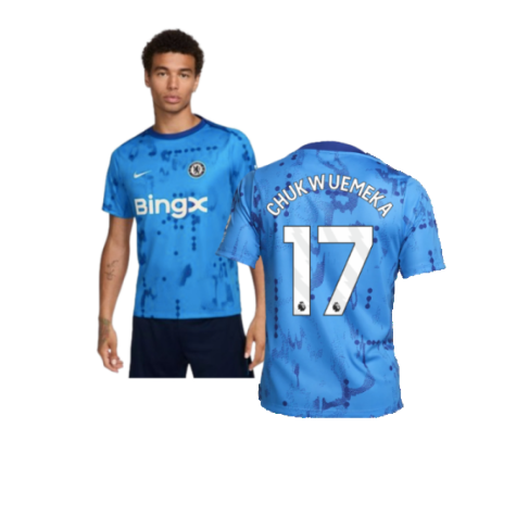 2024-2025 Chelsea Academy Pro Pre-Match Shirt (Blue) (Chukwuemeka 17)