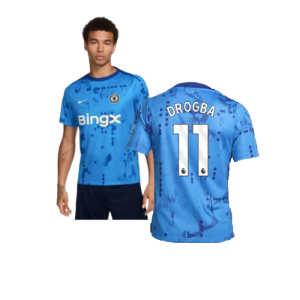 2024-2025 Chelsea Academy Pro Pre-Match Shirt (Blue) (Drogba 11)