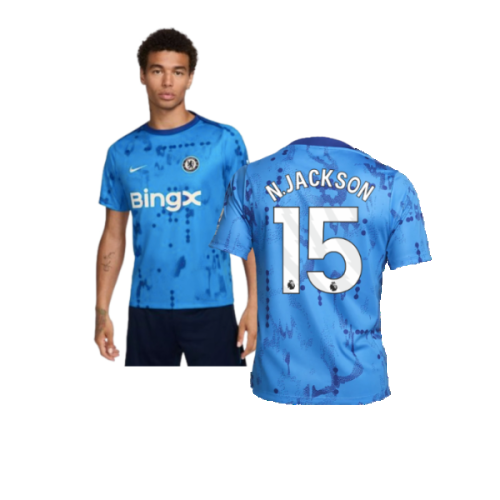 2024-2025 Chelsea Academy Pro Pre-Match Shirt (Blue) (N.Jackson 15)