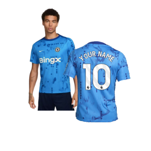 2024-2025 Chelsea Academy Pro Pre-Match Shirt (Blue) (Your Name)