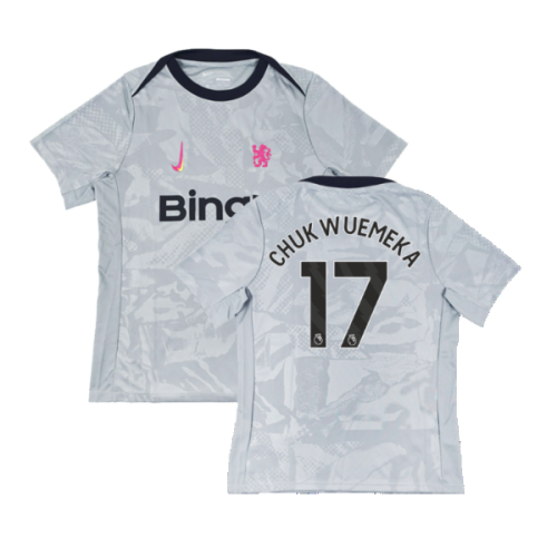 2024-2025 Chelsea Academy Pro Pre-Match Shirt (Grey) (Chukwuemeka 17)