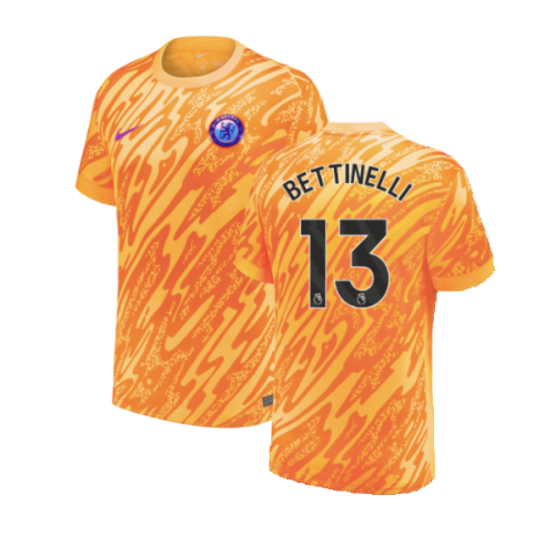 2024-2025 Chelsea Home Goalkeeper Shirt (Orange) - Kids (Bettinelli 13)