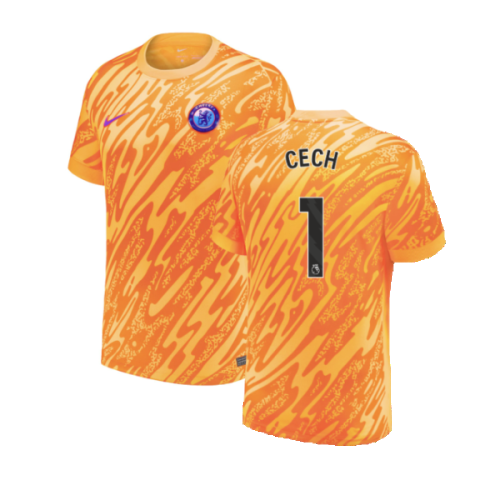 2024-2025 Chelsea Home Goalkeeper Shirt (Orange) - Kids (Cech 1)