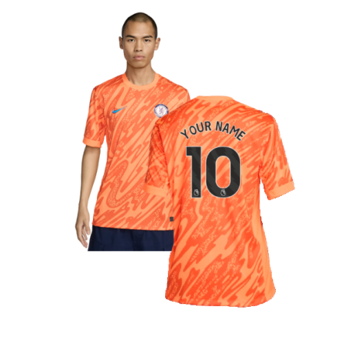 2024-2025 Chelsea Home Goalkeeper Shirt (Orange) (Your Name)