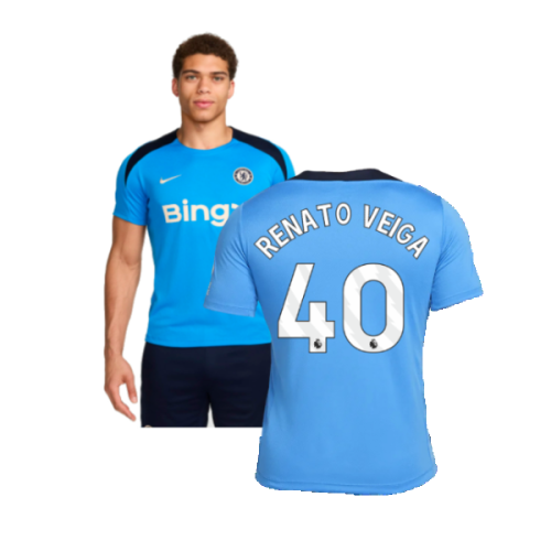 2024-2025 Chelsea Strike Dri-FIT Knit Shirt (Light Photo Blue) (Renato Veiga 40)