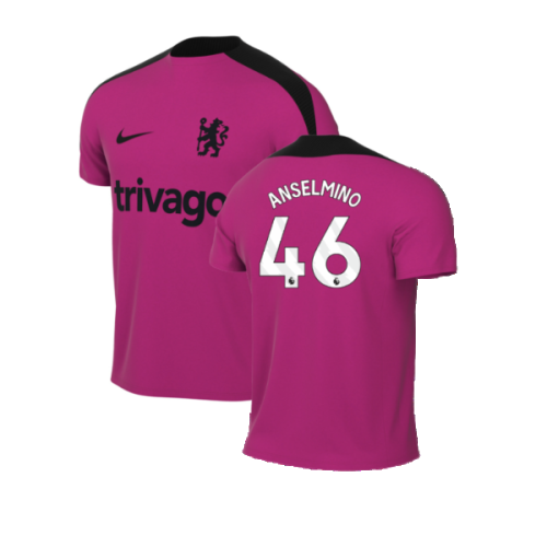 2024-2025 Chelsea Strike Dri-Fit Training Shirt (Pink) (Anselmino 46)