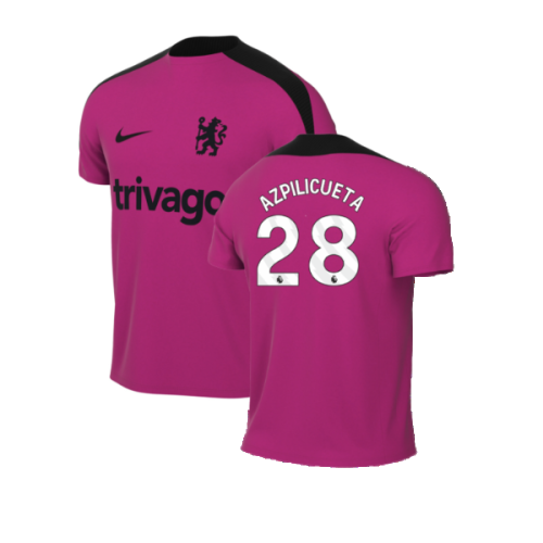 2024-2025 Chelsea Strike Dri-Fit Training Shirt (Pink) (Azpilicueta 28)