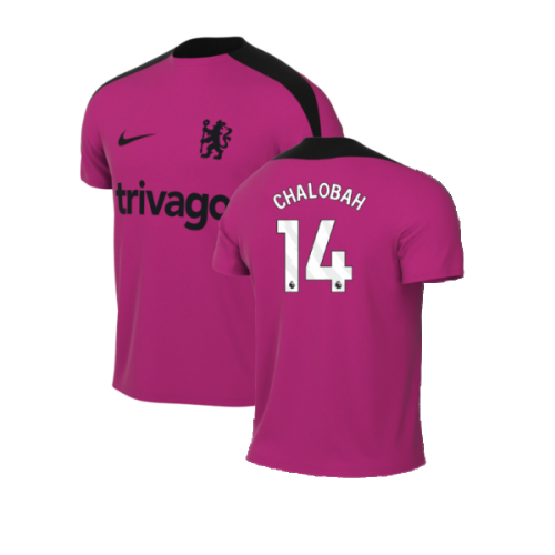 2024-2025 Chelsea Strike Dri-Fit Training Shirt (Pink) (Chalobah 14)