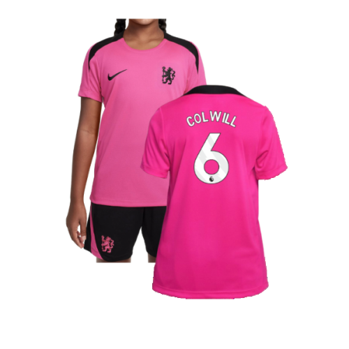 2024-2025 Chelsea Strike Dri-Fit Training Shirt (Pink) - Kids (Colwill 6)