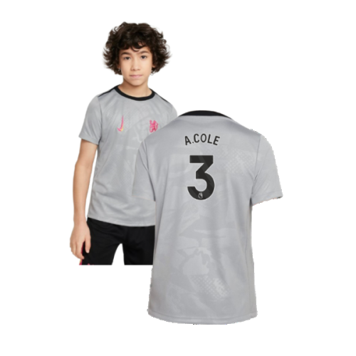 2024-2025 Chelsea Third Academy Pre-Match Shirt (Grey) - Kids (A.Cole 3)