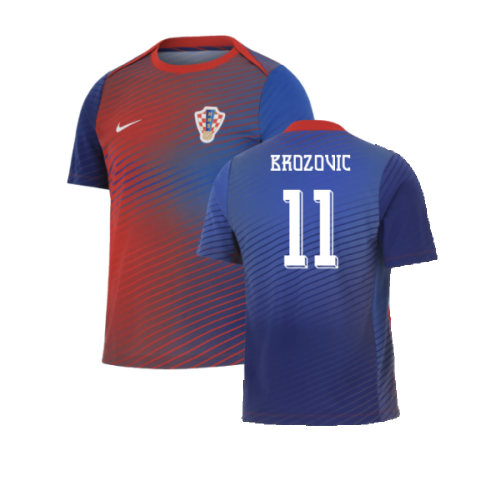 2024-2025 Croatia Academy Pro Football Shirt (Deep Royal) (Brozovic 11)