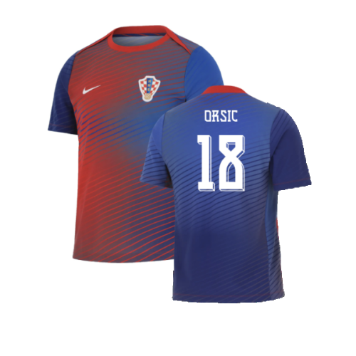 2024-2025 Croatia Academy Pro Football Shirt (Deep Royal) (Orsic 18)