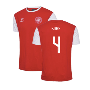 2024-2025 Denmark Fan 24 Block Tee (Red) (Kjaer 4)