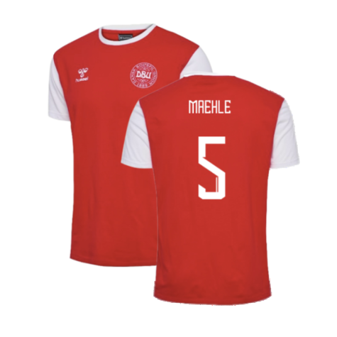 2024-2025 Denmark Fan 24 Block Tee (Red) (Maehle 5)