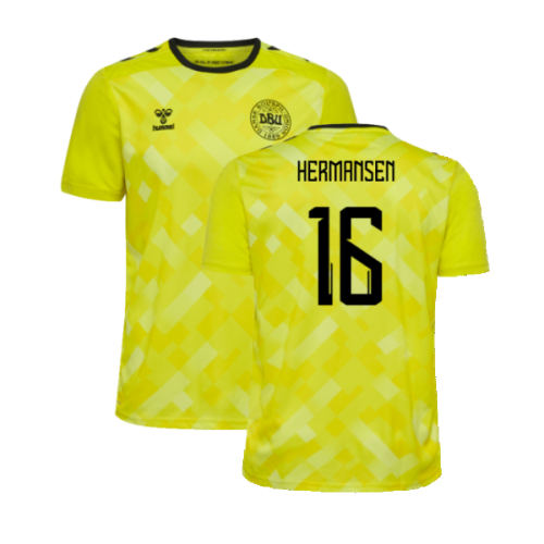 2024-2025 Denmark Home Goalkeeper Shirt (Yellow) (Hermansen 16)