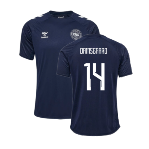 2024-2025 Denmark Training Jersey (Marine) (Damsgaard 14)