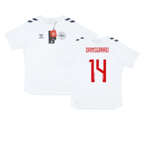 2024-2025 Denmark Training Jersey (White) (Damsgaard 14)