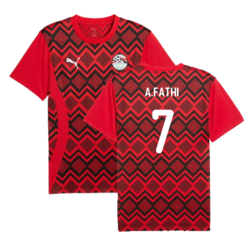 2024-2025 Egypt Prematch SS Jersey (Red) (A.Fathi 7)