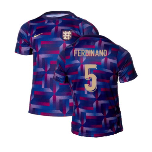 2024-2025 England Academy Pro Pre-Match Shirt (Purple Ink) (Ferdinand 5)