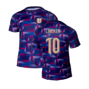 2024-2025 England Academy Pro Pre-Match Shirt (Purple Ink) (Lineker 10)