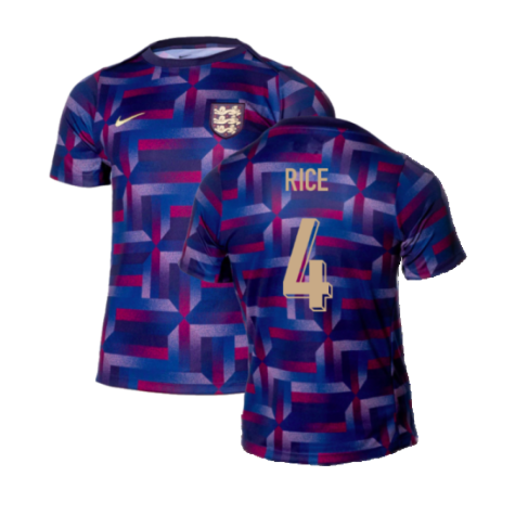 2024-2025 England Academy Pro Pre-Match Shirt (Purple Ink) (Rice 4)