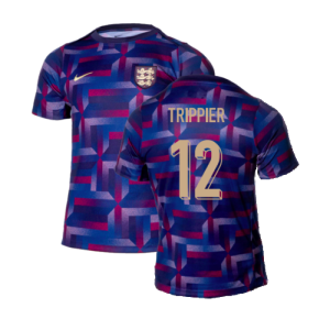 2024-2025 England Academy Pro Pre-Match Shirt (Purple Ink) (Trippier 12) 2024-2025 England Academy Pro Pre-Match Shirt (Purple Ink) (Trippier 12)
