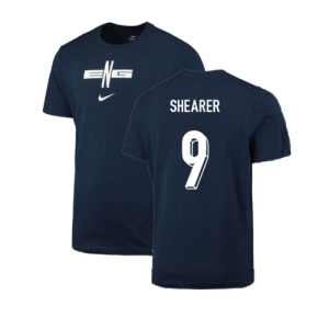 2024-2025 England Football T-Shirt (Navy) (Shearer 9)