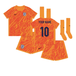 2024-2025 England Home Goalkeeper Mini Kit (Your Name)