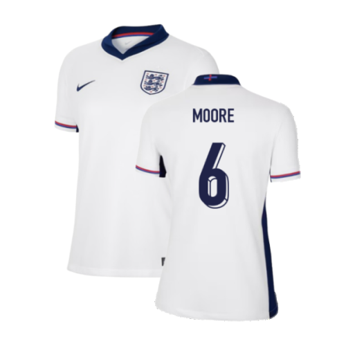 2024-2025 England Home Shirt (Womens) (Moore 6)