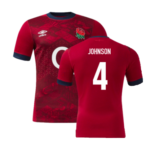 2024-2025 England Rugby Alternate Pro Jersey (Johnson 4)