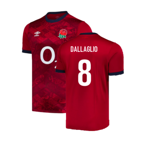 2024-2025 England Rugby Alternate Replica Jersey (Dallaglio 8)