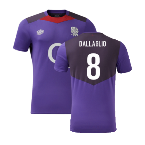 2024-2025 England Rugby Gym Tee (Violet) (Dallaglio 8)