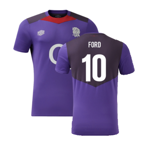 2024-2025 England Rugby Gym Tee (Violet) (Ford 10)