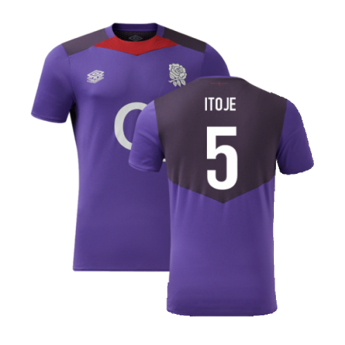 2024-2025 England Rugby Gym Tee (Violet) (Itoje 5)