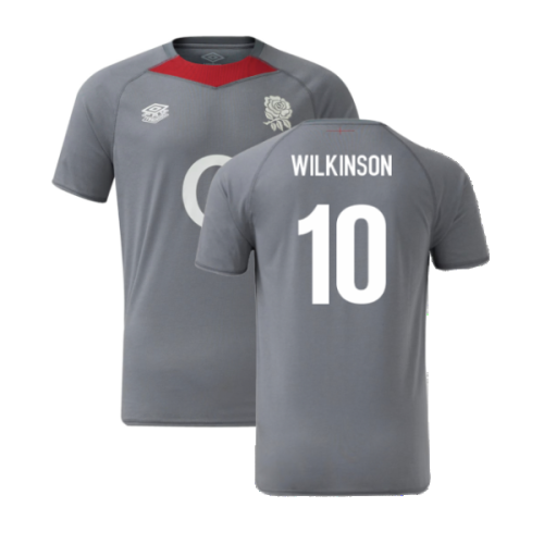 2024-2025 England Rugby Relaxed Training Jersey O2 (Grey) - Kids (Wilkinson 10)