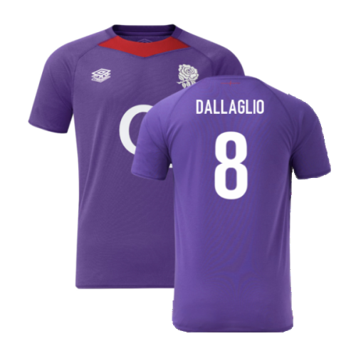 2024-2025 England Rugby Relaxed Training Jersey (Violet) - Kids (Dallaglio 8)