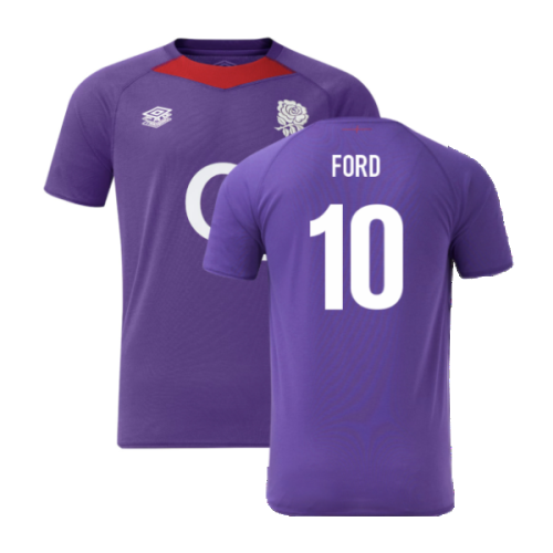 2024-2025 England Rugby Relaxed Training Jersey (Violet) - Kids (Ford 10)