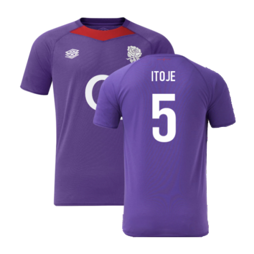 2024-2025 England Rugby Relaxed Training Jersey (Violet) - Kids (Itoje 5)