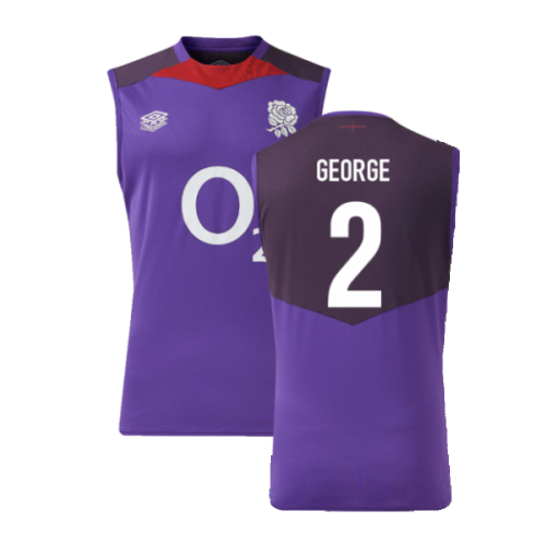 2024-2025 England Rugby Sleeveless Jersey O2 (Violet) (George 2)