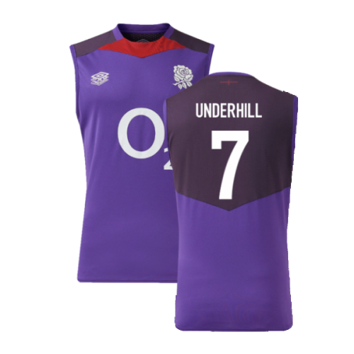 2024-2025 England Rugby Sleeveless Jersey O2 (Violet) (Underhill 7)