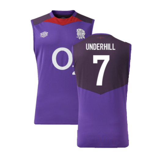 2024-2025 England Rugby Sleeveless Jersey (Violet) - Kids (Underhill 7)