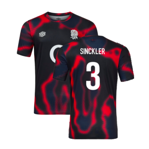 2024-2025 England Rugby Warm Up Jersey (Black) (Sinckler 3)