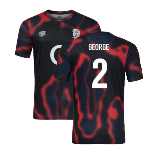 2024-2025 England Rugby Warm Up Jersey O2 (Black) - Kids (George 2)