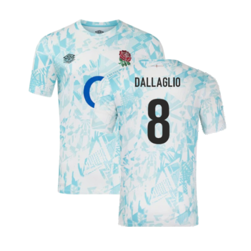 2024-2025 England Rugby Warm Up Jersey (White) (Dallaglio 8)