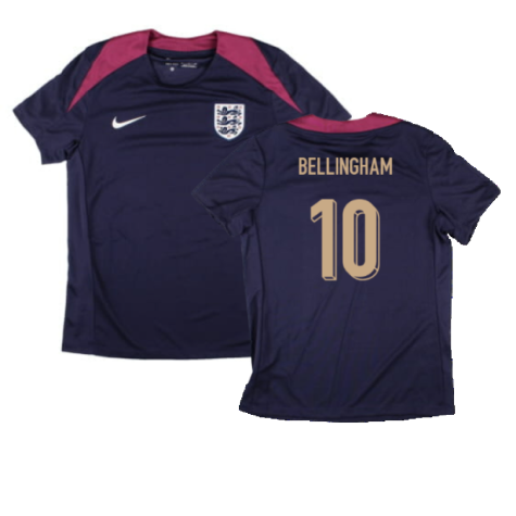 2024-2025 England Strike Dri-Fit Shirt (Purple Ink) - Womens (Bellingham 10)