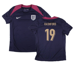 2024-2025 England Strike Dri-Fit Shirt (Purple Ink) - Womens (Rashford 19)