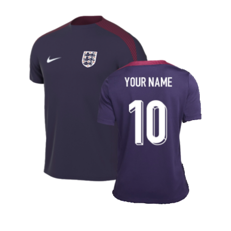 2024-2025 England Strike Training Shirt (Purple Ink) (Your Name)