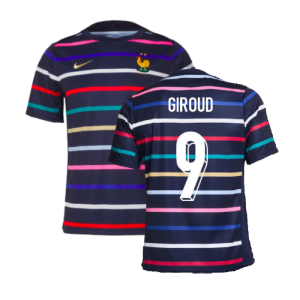 2024-2025 France Academy Pro Home Pre-Match Top (Navy) (Giroud 9)